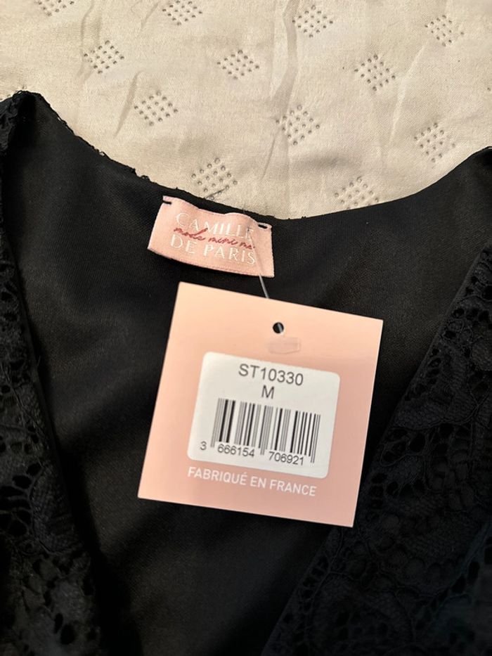 Robe Camille de Paris neuve M noir dentelles - photo numéro 5