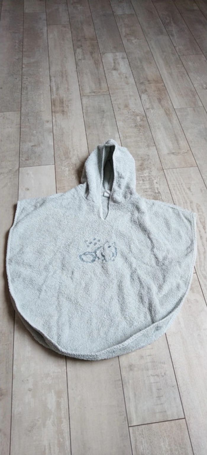 Sortie de bain bleu/gris Bouchara