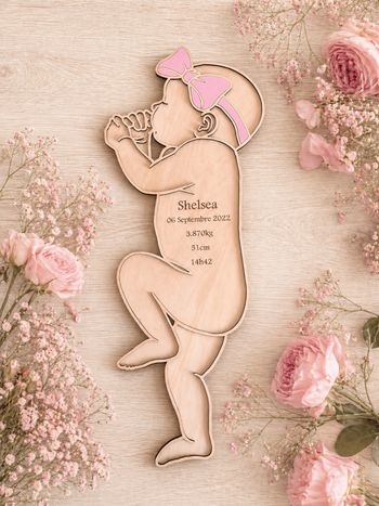 Bébé en bois personnalisé Fille 