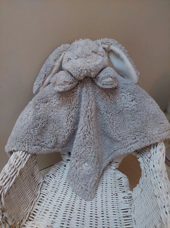 Doudou lapin gris nuage