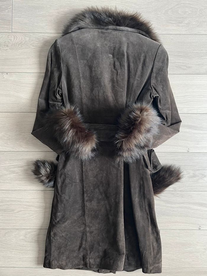 Manteau en cuir et fausse fourrure Morgan T-36 - photo numéro 3