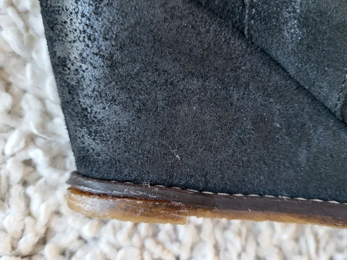 Bottes noires à franges mi hautes en daim talon compensé Galeries Lafayette Taille 39 - photo numéro 16