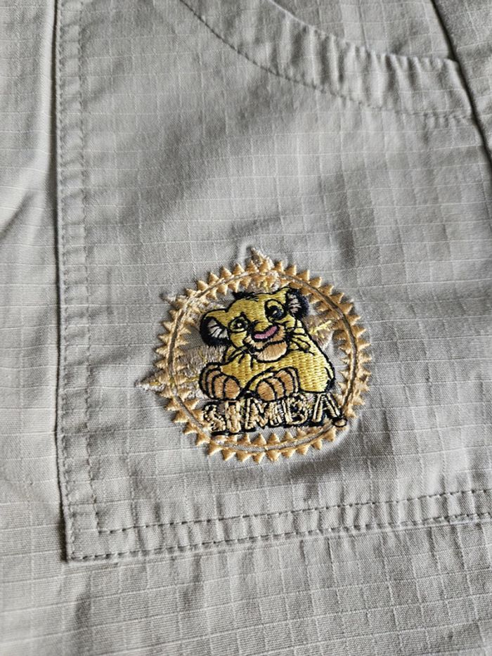 Bermuda cargo garçon - Taille 6 ans (114cm) - Disney Le Roi Lion - Beige feldspath - photo numéro 7
