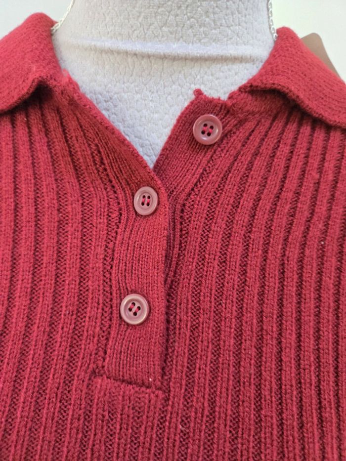 Pull bordeaux manche large Jennyfer Taille XS - photo numéro 2