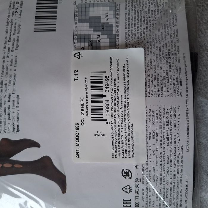 Collant noir sexy en lycra - Taille S-M - Neuf - Calzedonia - photo numéro 3