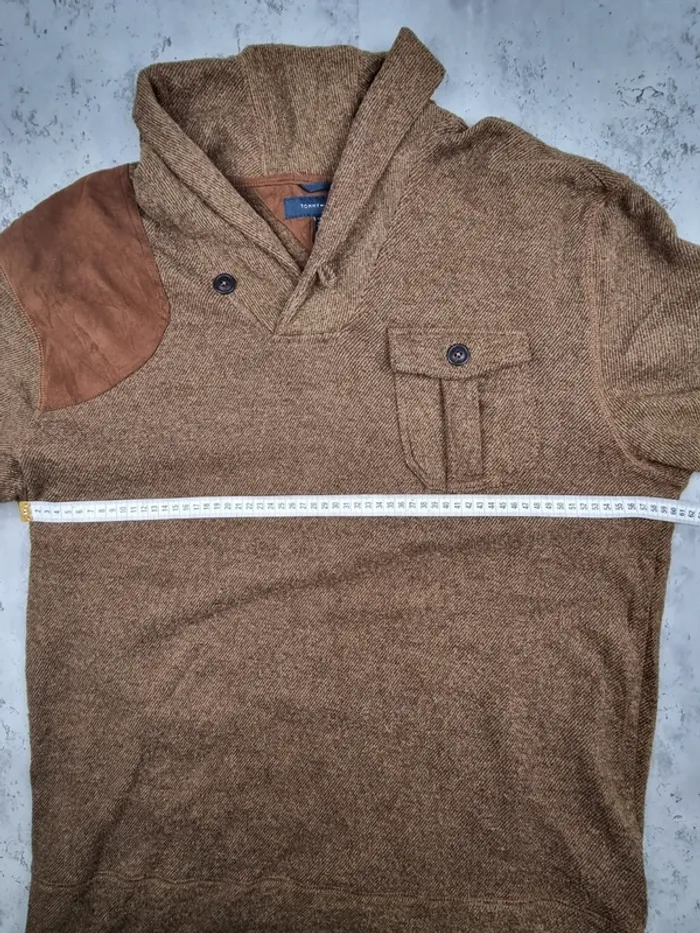 Pull col châle Tommy Hilfiger marron – Taille XXL Hommes (mesures en photos) - photo numéro 10
