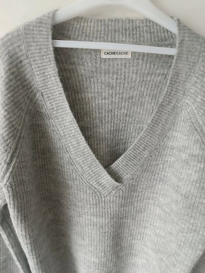 Pull gris femme taille XS - photo numéro 2