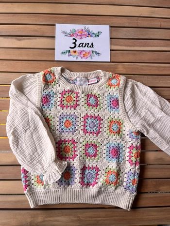 Pull bi matière Zara 3 ans