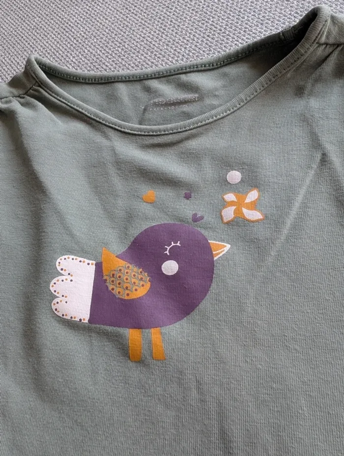 T-shirt manche longue fille 4 ans 🐦 - photo numéro 2