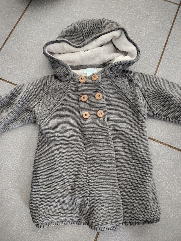 Gilet chaud à capuche Obaibi gris T.18 M - photo numéro 4