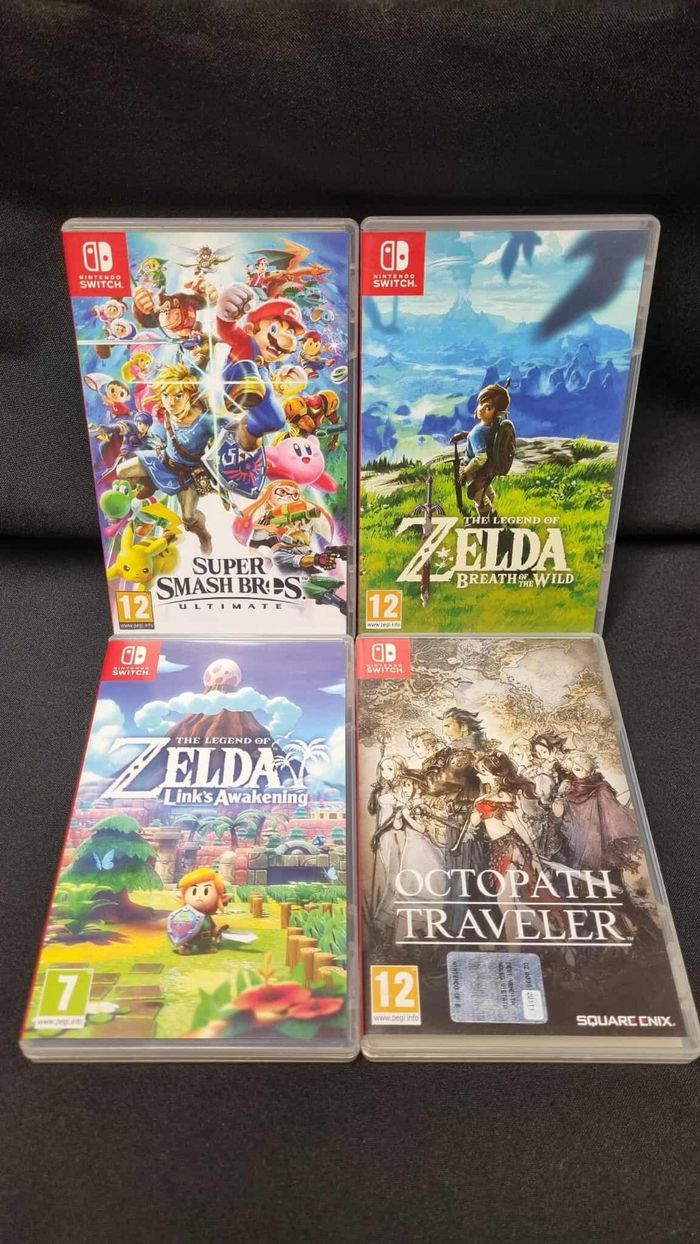 LOT DE JEUX ZELDA, SMASH, OCTOPATH, BOTW Comme Neufs