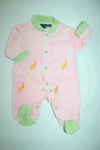 Pyjama en velours rose Les Chatounets Naissance