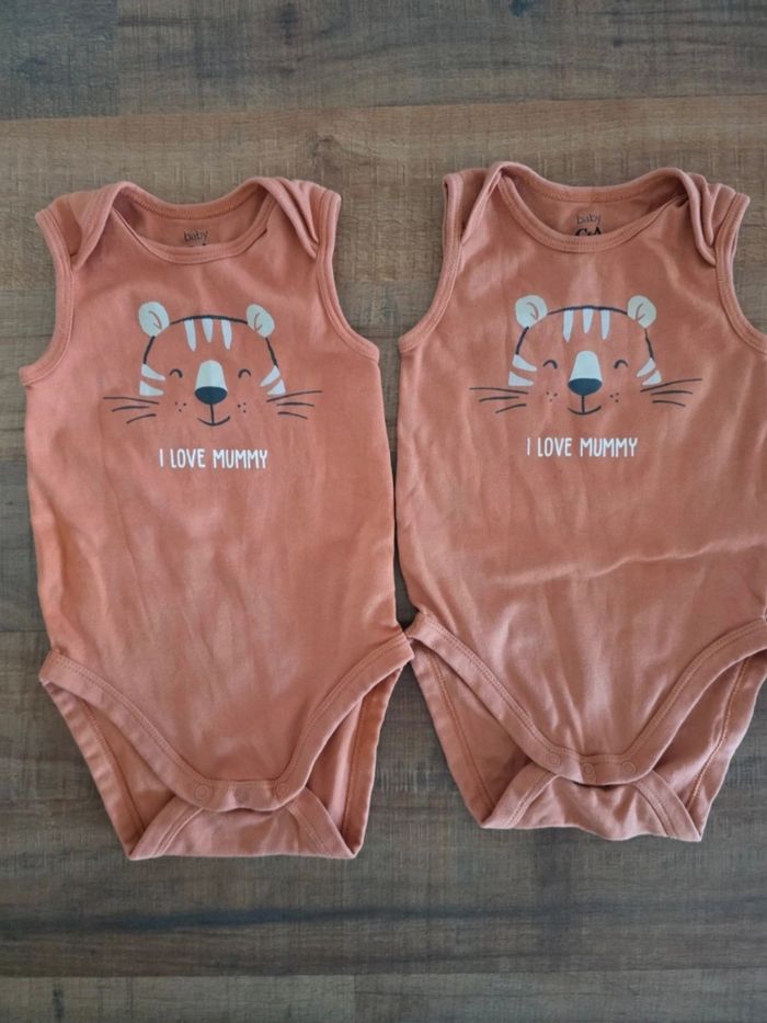 Lot de 5 Bodys Bébé Sans Manches - Thème Animaux - photo numéro 2