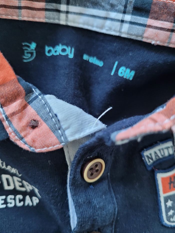 Polo marine Gemo 6 mois TBE - photo numéro 4