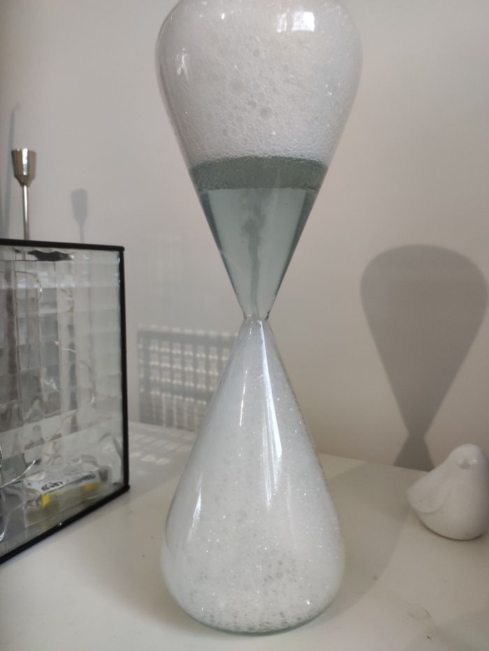 Joli sablier bulles d'eau