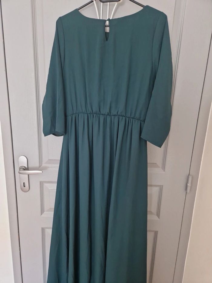Robe longue verte foncé taille M-L très bon état Poppy - photo numéro 6
