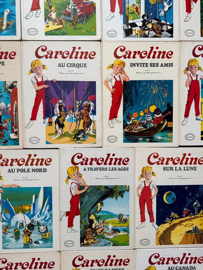 BE - Lot de 14 livres Caroline bd Grands albums Hachette anciens vintage blanc - photo numéro 5