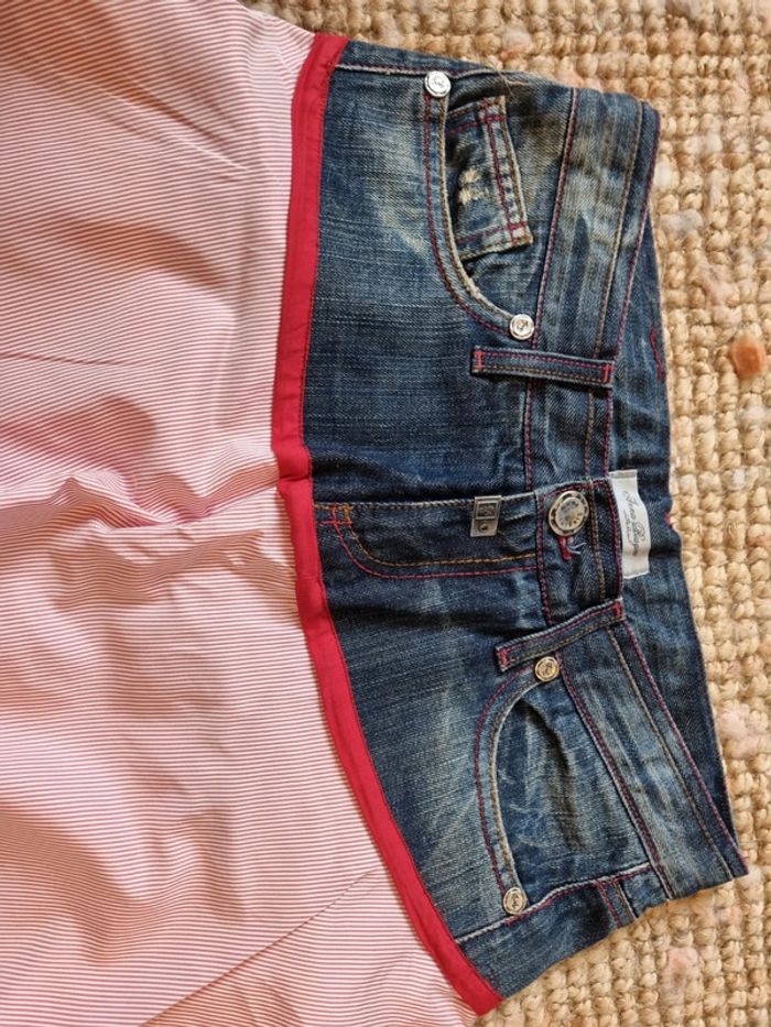 Jupe jean multi matière originale - photo numéro 5