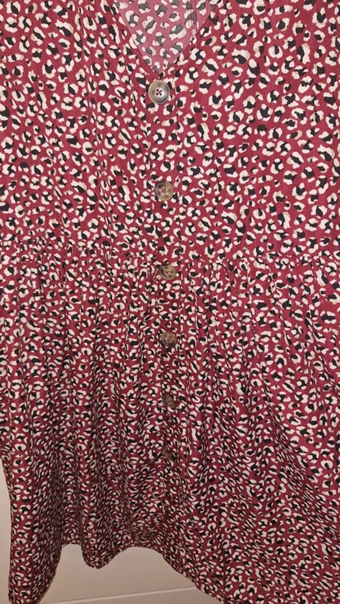 Robe bordeaux motifs léopard 🐆 - photo numéro 2