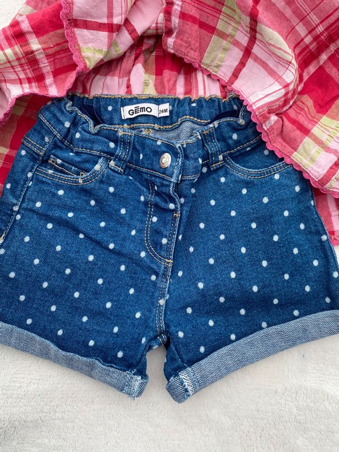 Bel ensemble short débardeur tunique teeshirt 2 ans - photo numéro 3