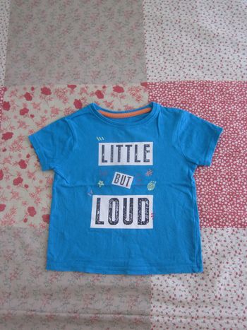 T-Shirt manches courtes bleu 18 mois