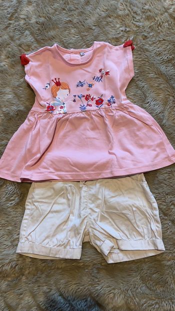 Ensemble short tee shirt 12 mois