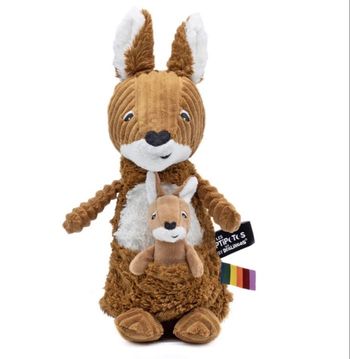 Peluche Kangourou maman et bébé 