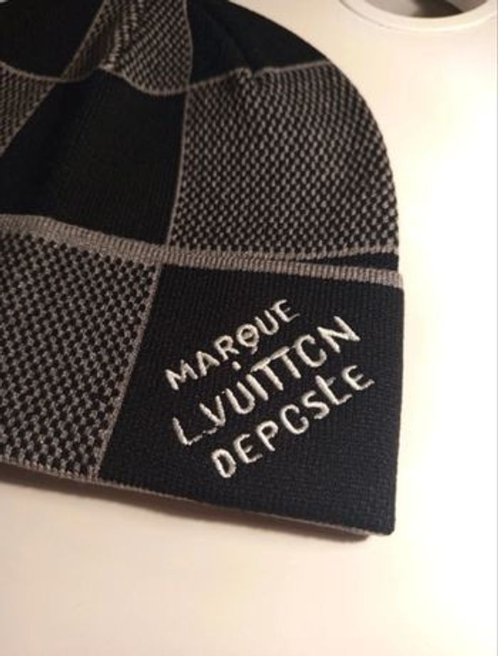 Bonnet lv gris noir neuf - photo numéro 3