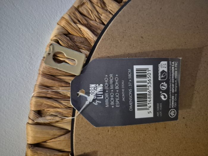 Miroir rond "Natural Living" neuf - photo numéro 5