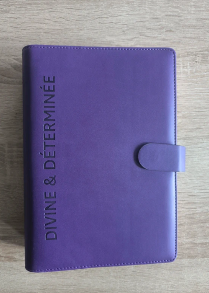 Mon agenda business coach en cuir mauve