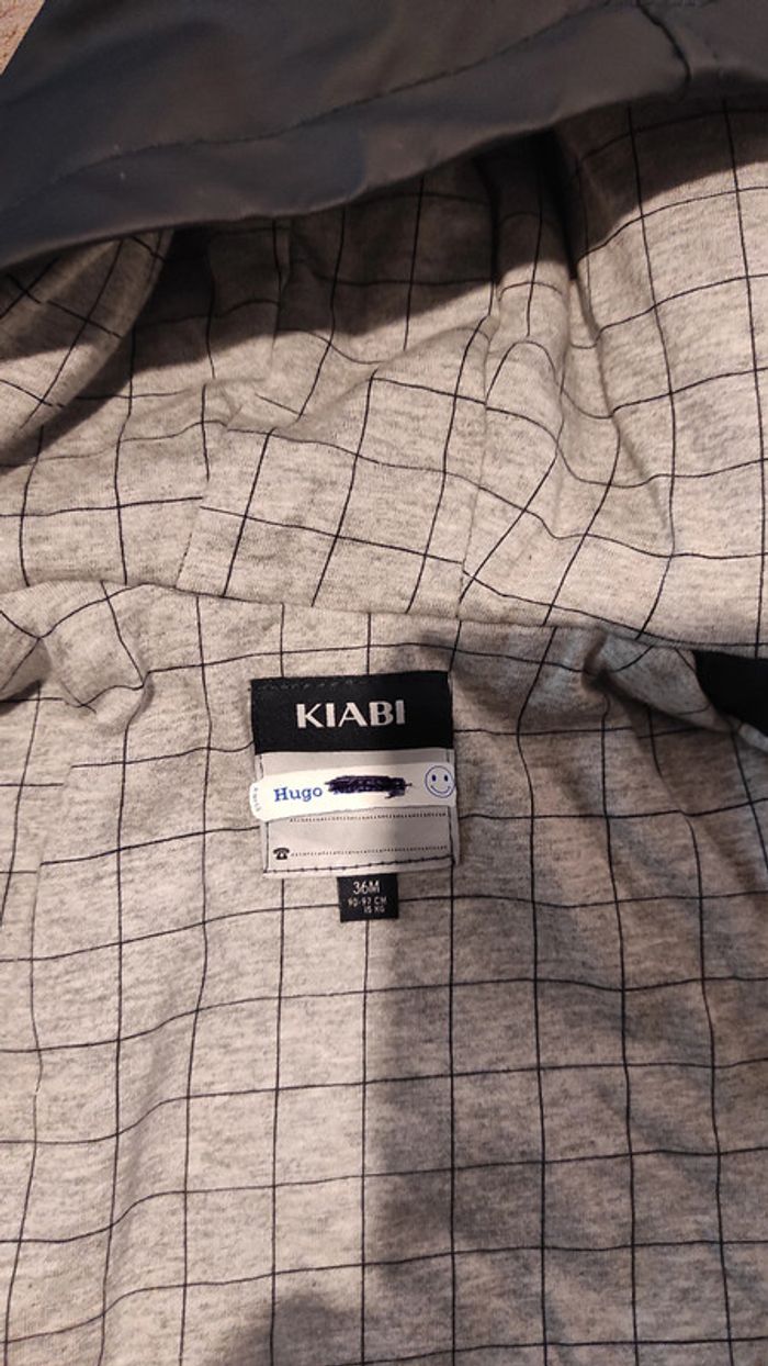 Parka bleu 36 mois Kiabi - photo numéro 4