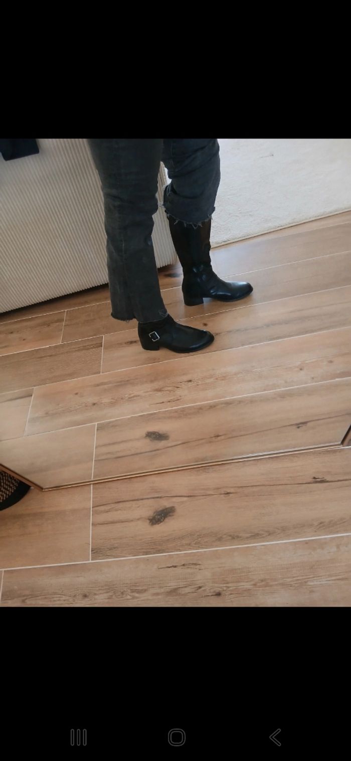Longues  bottes noires T 38.neuves.cavalieres. - photo numéro 5