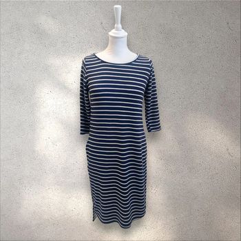Tunique longue fendue robe de plage marinière taille S