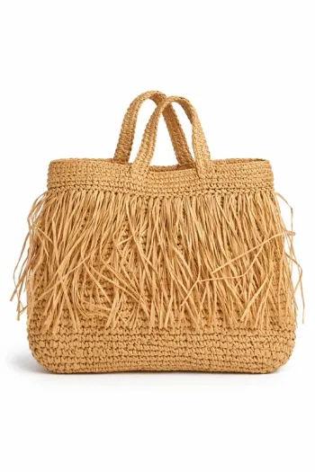 Sac cabas paille / raphia naturel bohème été plage – neuf Neuf sans étiquette