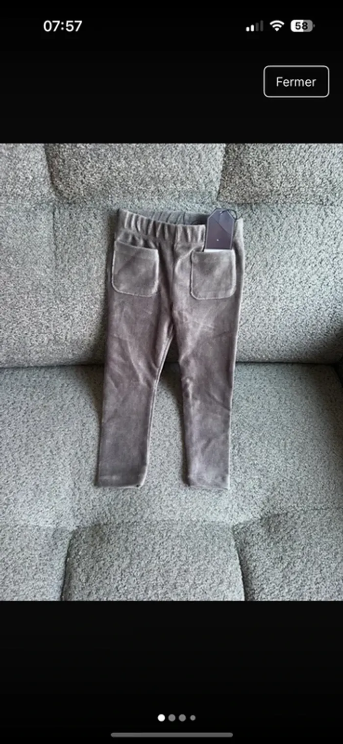 Legging/pantalon chaud gris pailletée Sergent Major