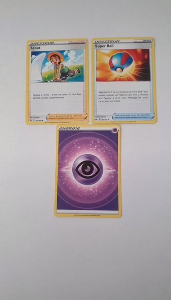 3 cartes Pokémon neuves