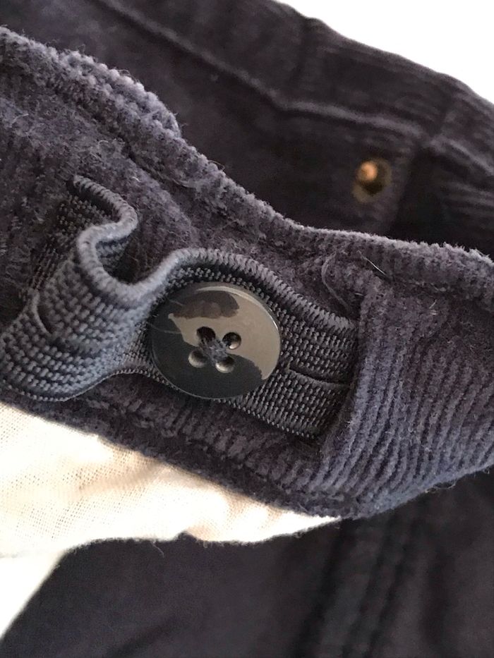 Jean Velours Bleu Marine 10 Ans - photo numéro 4