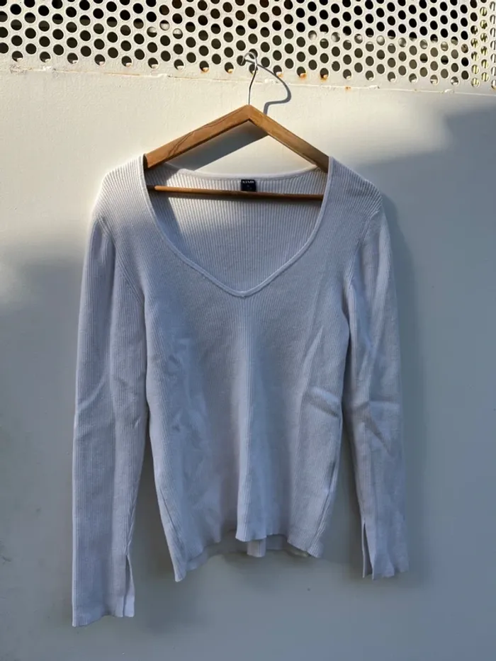 Pull léger blanc
