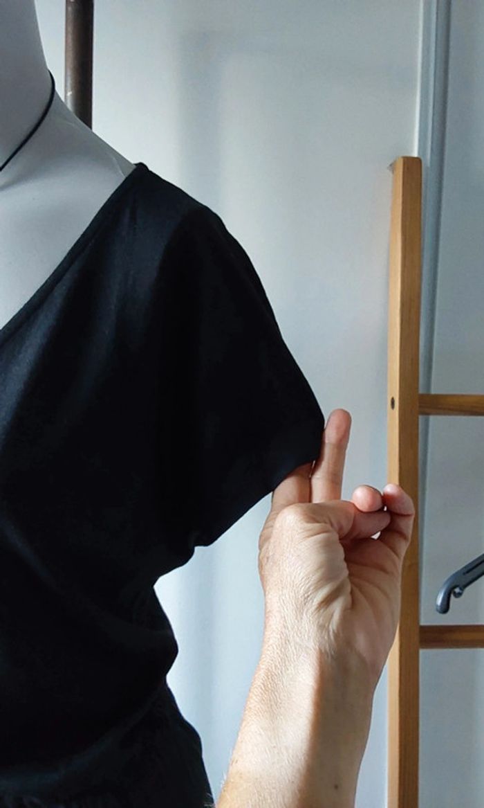 Robe d été coton noir H&M  T 34 - photo numéro 4