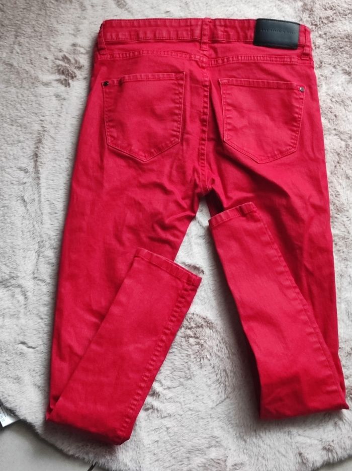 Pantalon skinny ciré rouge taille 36 - photo numéro 5