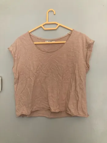 T-shirt oversize Pull&Bear – rose délavé – taille S