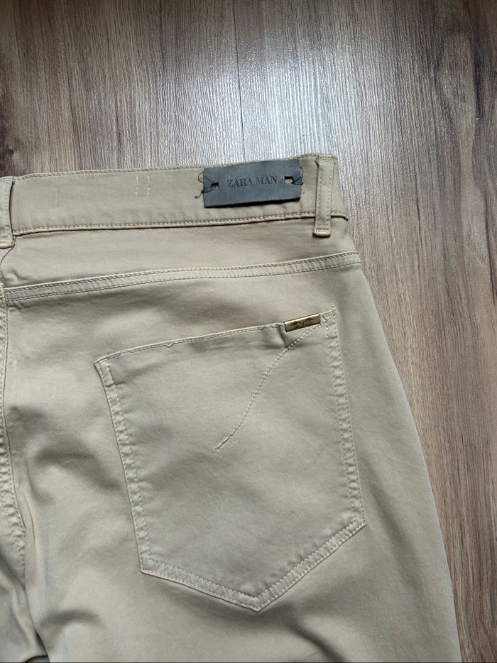 Jean beige uni Slim Homme Zara Tailles 42-44 - photo numéro 9