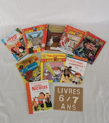 Lot de 9 livres 📙, j'aime lire et autres, lecteurs 6-8ans