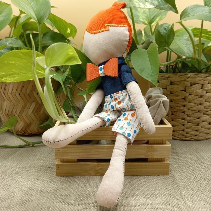 Doudou Bio  Garçon –  Poupée Éducative Rousse - photo numéro 3