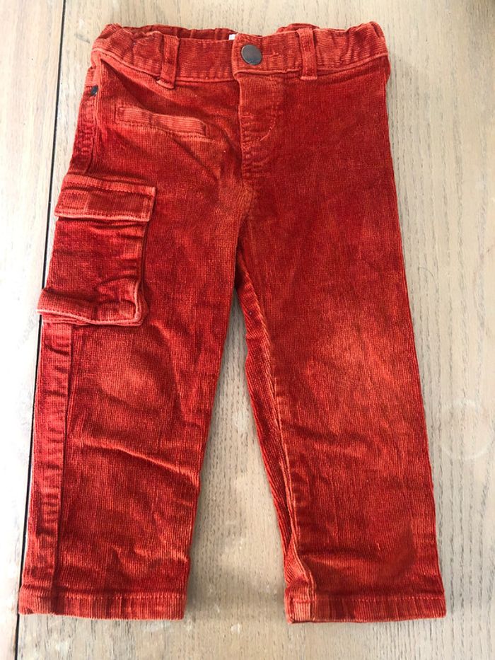 Pantalon brique velours 24 mois
