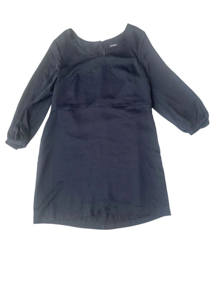 Robe satinée noire manches longues H&M Concious