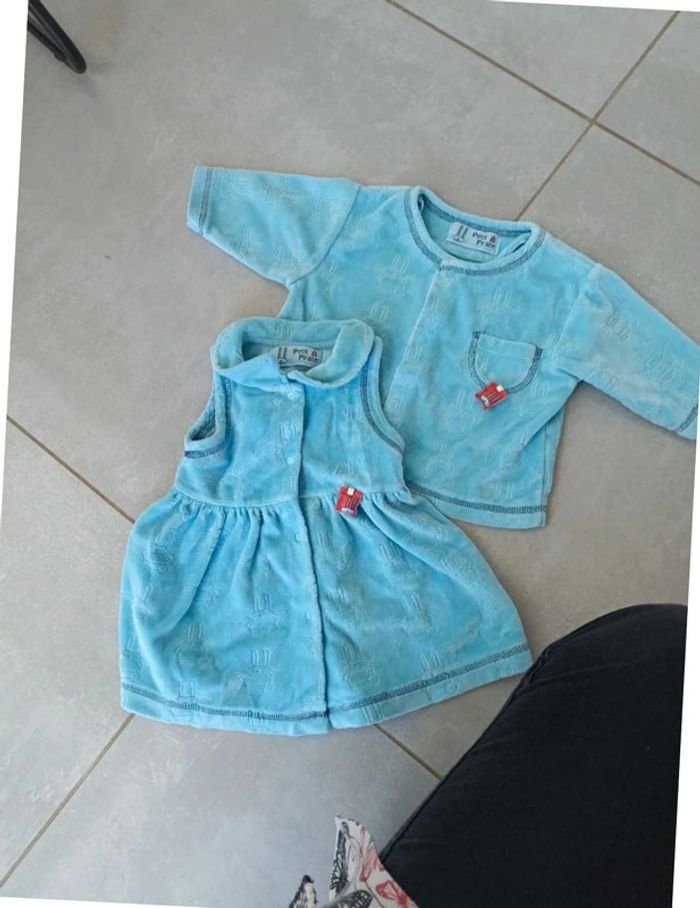 Ensemble 3 mois tissu éponge - photo numéro 2