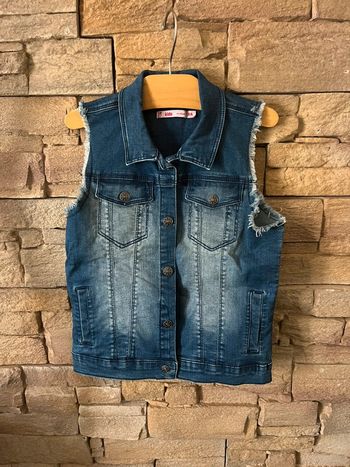 Veste en jean sans manches 8 ans