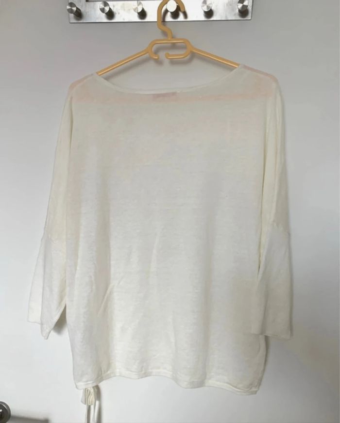 Pull d’été Camaïeu lin/coton taille L - photo numéro 4