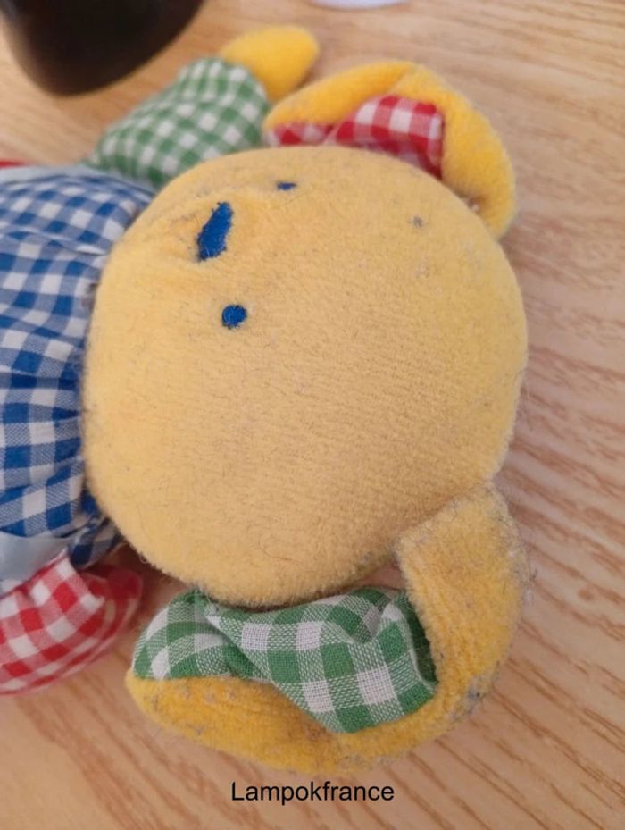 Doudou hochet chien multicolore simpson - photo numéro 4